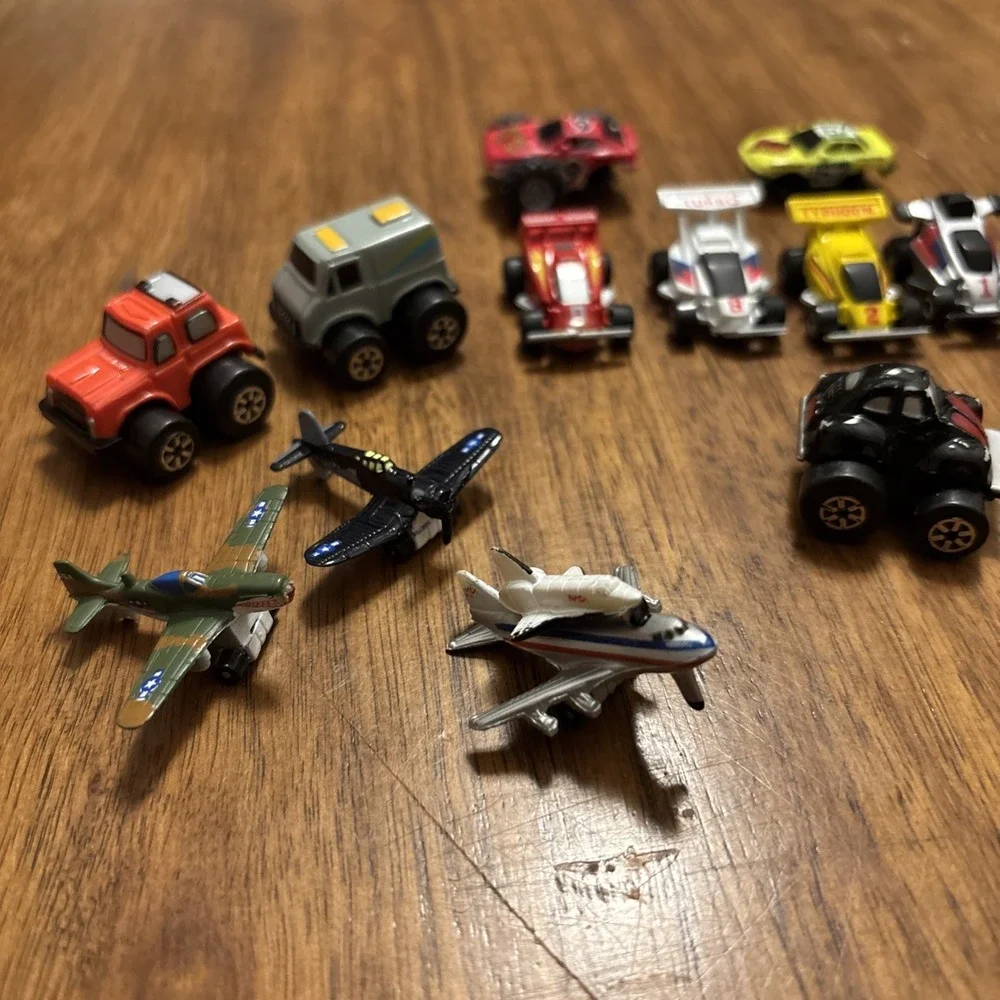 Micro Machines Lot of 15 80's/90's - Race cars, Jeeps, Jets, Corvette, Bug, Misc